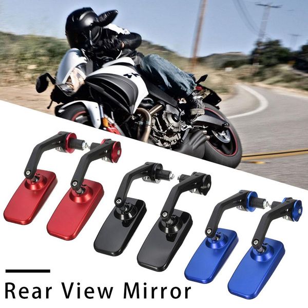 

1pair 7/8" rectangle motorcycle aluminum rear view side mirror handle bar end