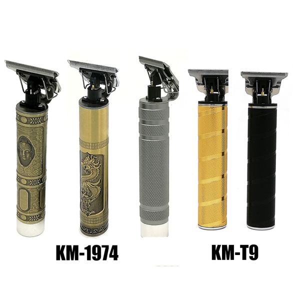 

in stock kemei km-t9 km-1974 pro li t-outliner skeleton heavy hitter cordless trimmer men baldheaded hair clipper finish cutting machine