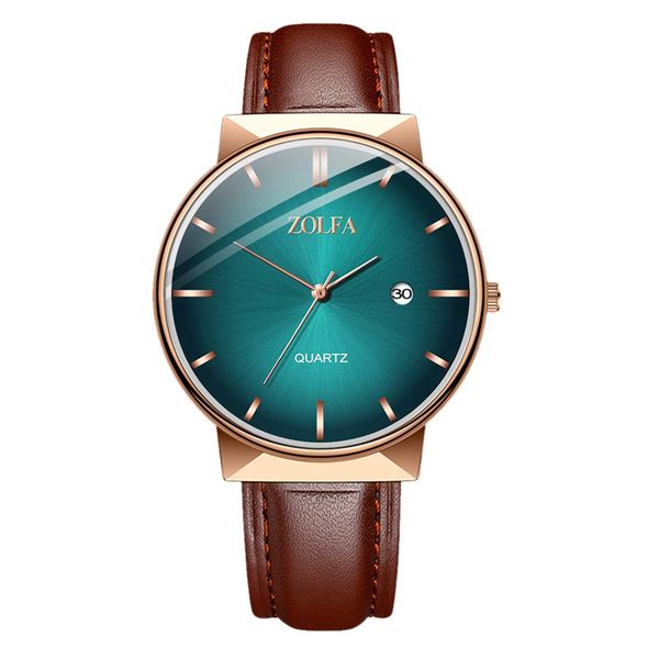 

duobla brand men watch quartz wrist watch leather strap sports waterproof gold black relogio masculino reloj hombre 8z, Slivery;brown