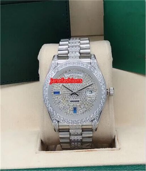 stylish men's boutique watch silver diamond dial new selling watch men's automatic mechanical waterproof watch, Slivery;brown