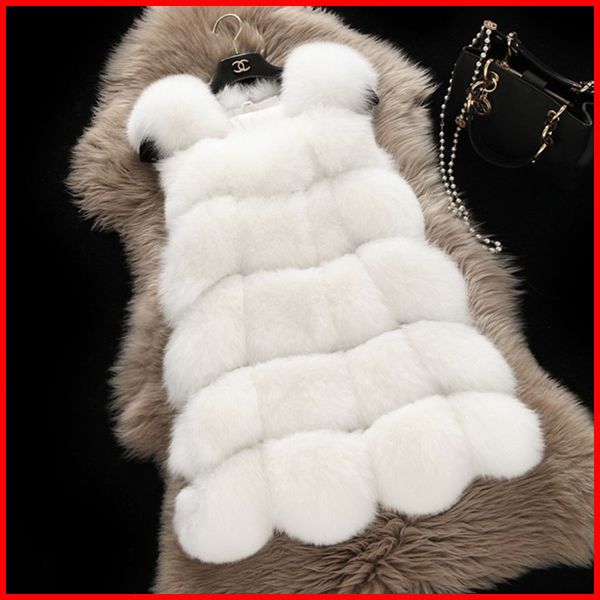 

2019 rushed new faux vest big yards long coat couture waistcoat whom one pure color show shawl imitation splicing vest, Black