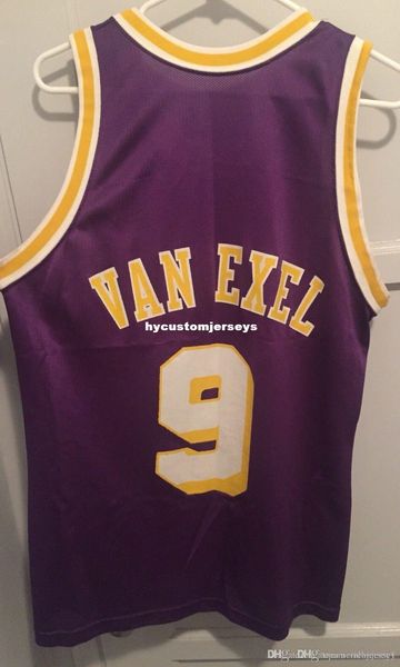 

wholesale nick van exel champion jersey purple #9 t-shirt vest stitched basketball jerseys ncaa, Black;blue