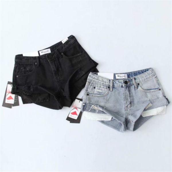 

womens designer shorts star curled and washed old denim shorts womens tooling pants luxury fashion jeans size s-xl new, White;black