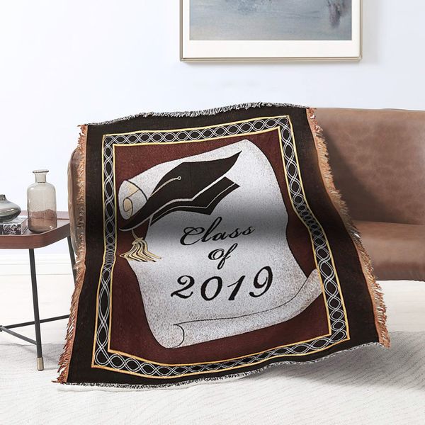 

graduation season commemorative comfort blanket polyester super soft graduation souvenir home room blanket throw decor 116x150cm