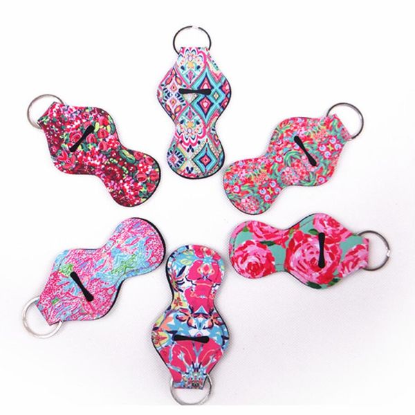 

65 tyle lily lip tick holder keychain cover neoprene chap tick holder ba eball colorful lip cover lip balm protective ca e cover a61701