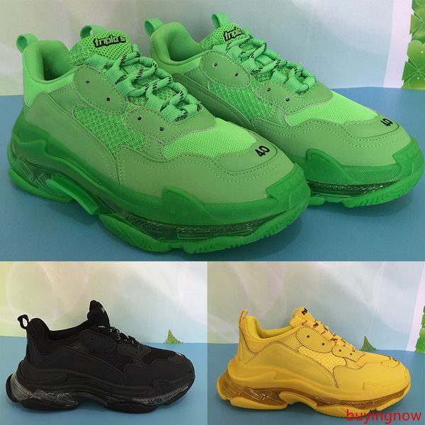 

new crystal sole paris luxury triple-s casual shoes mens women sneakers designer dad vintage platform sports trainers chaussures