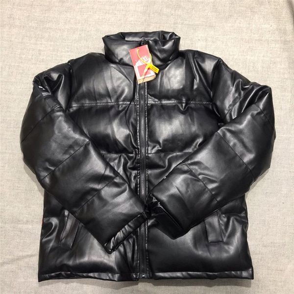 

men classic brand casual down jacket shiny matte down coats mens outdoor fur collar warm feather dress winter warm coat outwear b100548w, Black