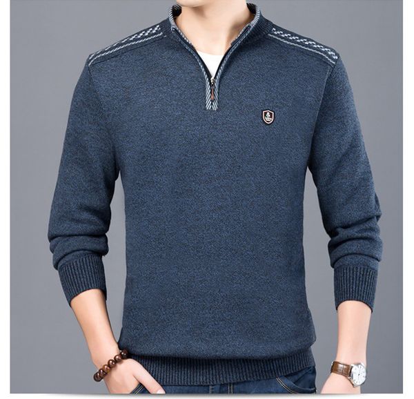 

autumn winter men's sweater men's turtleneck solid color casual sweater men's slim fit brand knitted pullovers, White;black