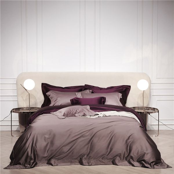 

chocolate and brown reversible duvet cover extra soft 1000tc egyptian cotton  king 4pcs bedding set bed sheet pillowcases
