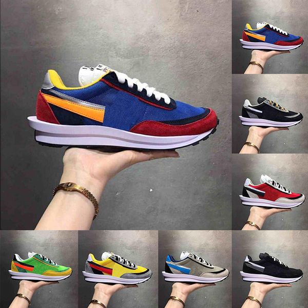 

2019 sacai x ldv waffle daybreak trainers mens running shoes for women varsity blue pine green gusto sports sneakers sport shoe chaussures, White;red