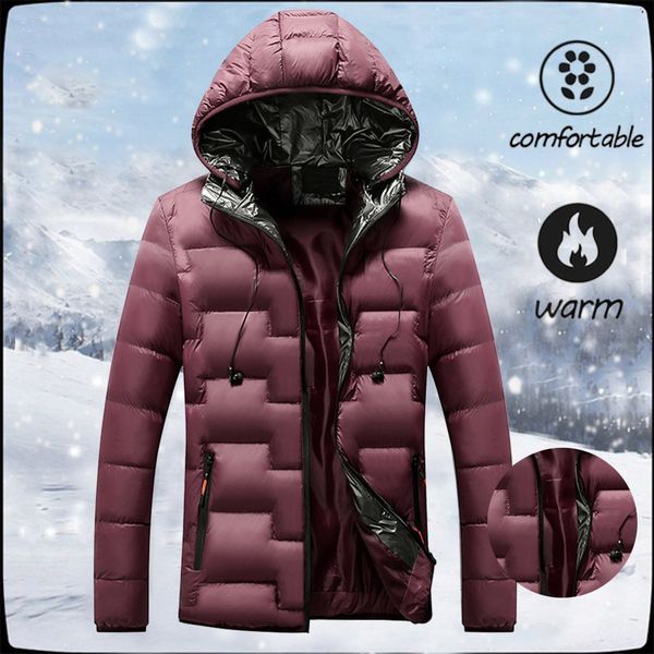 

2019 new winter jackets parka men autumn winter warm outwear brand slim mens coats casual windbreaker quilted jackets mens m-3xl, Black;brown