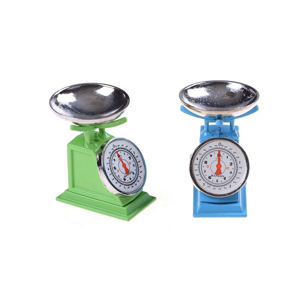 

balance toy pretend play toy metal platform scale doll 1:12 scale miniature green platform scale dolls house accessories 1pc