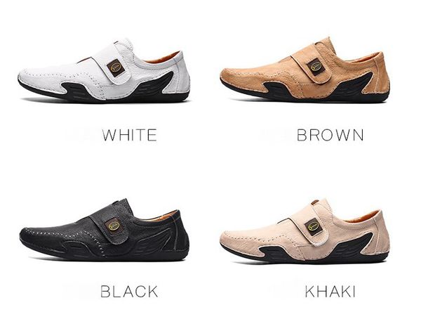 

fashion designer casual sneakers men genuine leather brand shoes men loafers suede men winter shoes outdoor training shoes walking zapatos, Black