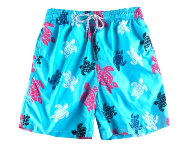 

vilebre board shorts men bermuda vilebre turtle printing man boardshort 100% quick dry men's swimwear, White;black
