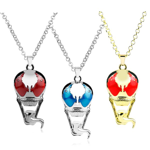 

mqchun venom necklace spider man marvel charms superhero pendants necklace metal enamel fashion jewelry men women, Silver