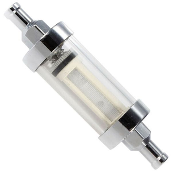 

fuel filter oil cleaner accessroy universal gasoline metal petrol washable easy install auto practical transparent motorcycle