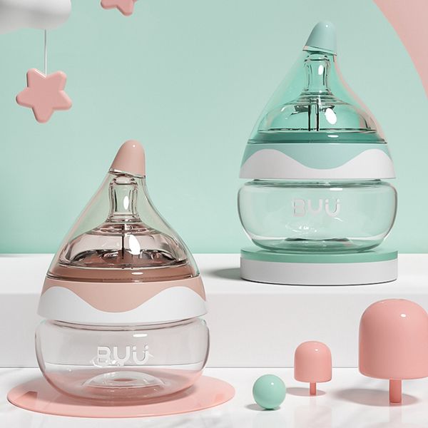 

80ml wide caliber cute milk water bottle, anti-flatulence, easy to clean, light and compact, suitable for babies over 0 months