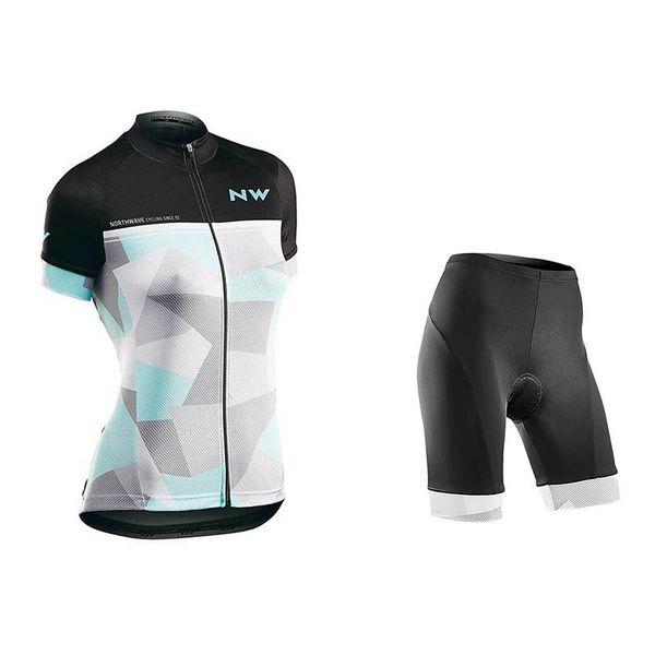

woman cycling jersey pro team nw ropa ciclismo hombre triathlon cycling set mtb clothing northwave bib pants set, Black;blue