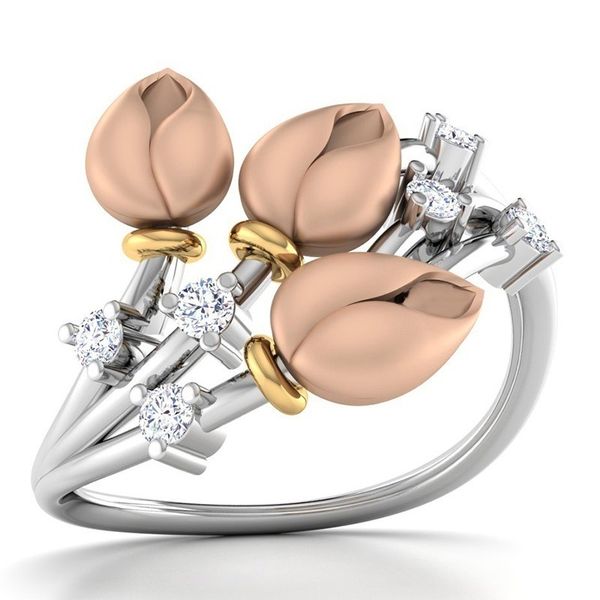

cute female rose flower ring 925 silver wedding ring promise love engagement rings for women 2019 new mother's day gifts, Slivery;golden