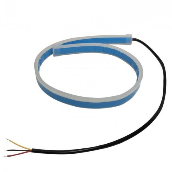 

2pcs 60cm waterproof flexible universal car led drl daytime running light flow runs headlight led strip brake turn signal lights