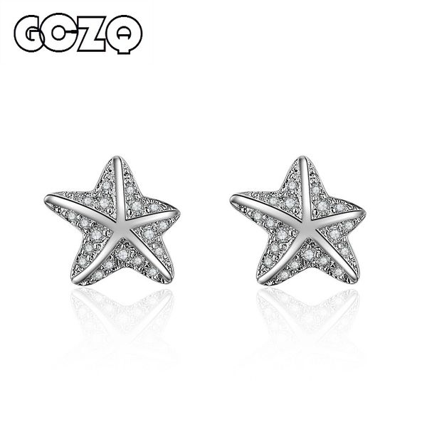 

gczq fashion silver-color simulated star stud earrings for female earrings bridal wedding stud, Golden;silver