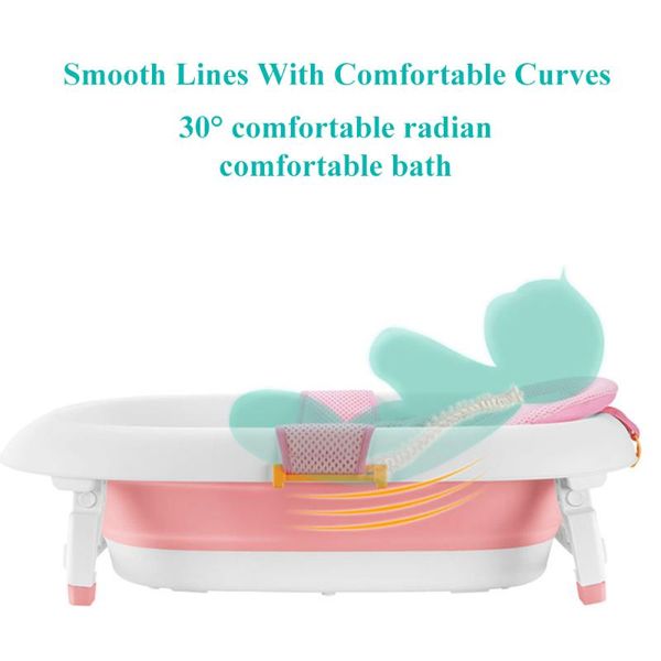 

baby shower bath pad adjustable 3d mesh breathable stable anti-slip baby bathtub mat newborn safety security bath seat suppo