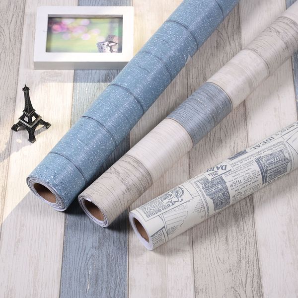 

wood grain from the waterproof wall paper adhesive wall stick bedroom wallpaper wardrobe furniture renovation stickers