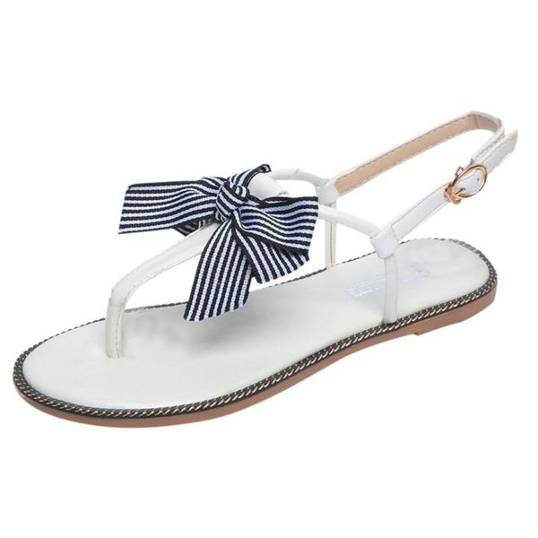 

women's fashion sandals comfortable non-slip sandals bow buckle outsid buckle ladies shoes, Black