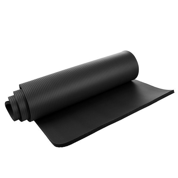 

yoga mat 15mm thick exercise fitness physio pilates gym mat non slip crash mat, black