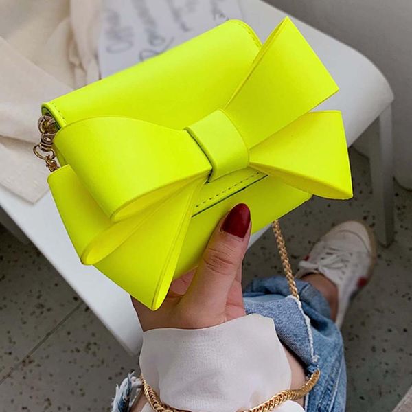 

new women's bag fashion small shoulder bag big bow leather handbag casual chain cross body new mini messenger bags #20