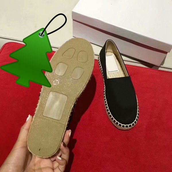 

new embroidered straw shoes off tiger head lazy shoes couple shoes, Black