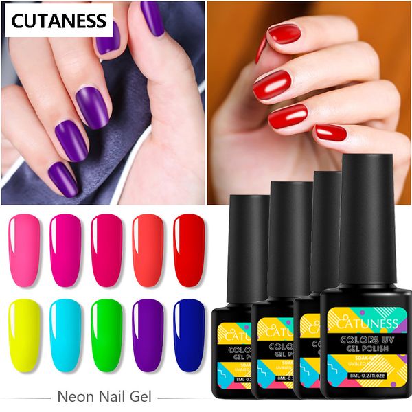 

catuness do not need base coat led uv lamp gel lacquer nail art decoration nail gel polish brush, Red;pink