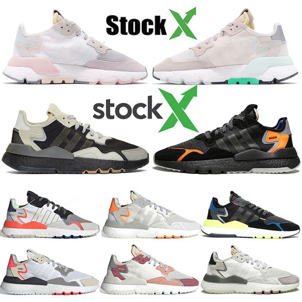 

stock x wholesale nite jogger men women 3m fashion running shoes black and grey orange white red designer sneakers 36-45