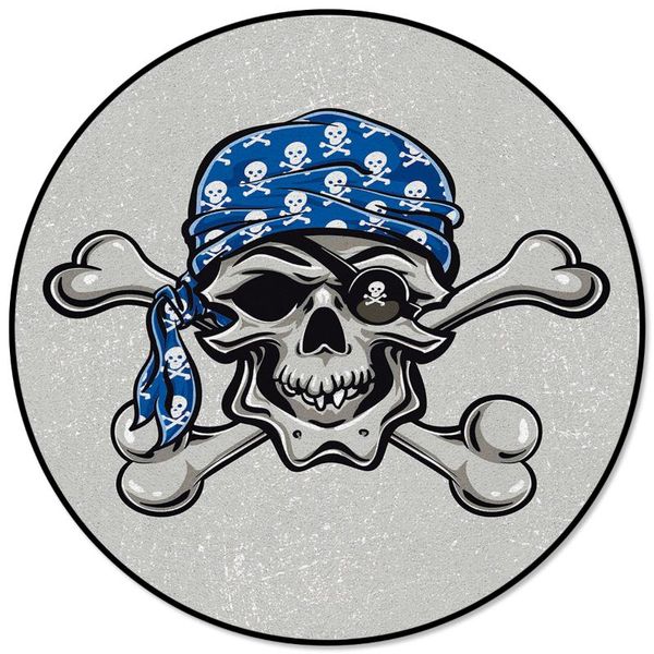 

pirate skull pattern rugs and carpets for home living room round rug for children rooms non-slip