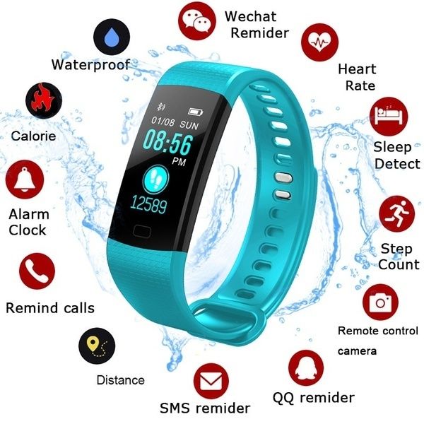 

fantemo smart band bracelet intelligent heart rate pulse blood pressure intelligent wristband activity tracker for smartphone