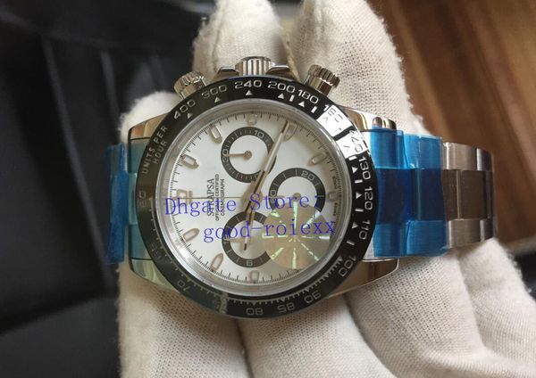 

customized mens chronograph automatic asia 7750 eta watch men 28800 vph ceramic bezel sport valjoux 116506 cosmograph factory watches, Slivery;brown