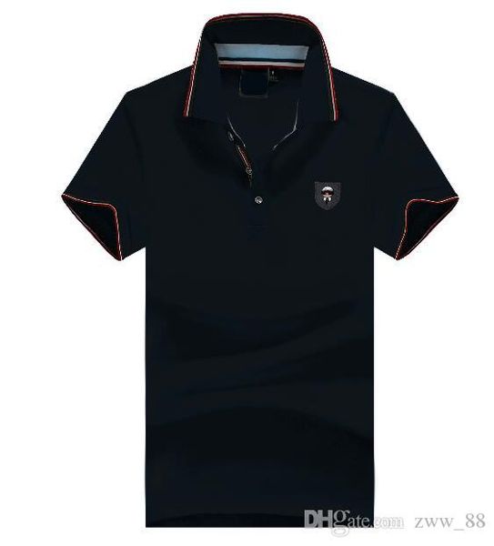 

19ss нового прибытия марка мужчина мода тигр вышивка polo змей украшение casual camisetas masculinas плюс размер m-3xl, White;black