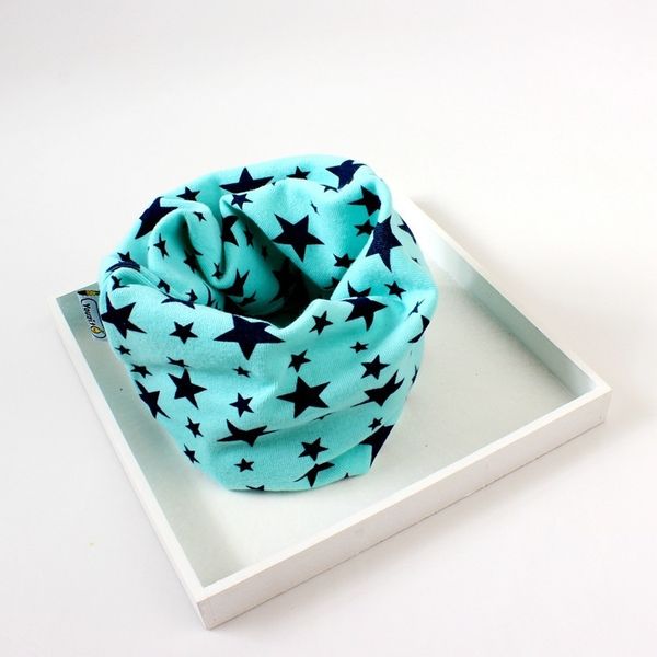 

lovely star print scarfs lic girl cotton pullover winter warm ring scarves for boys soft collar kawaii snood children children's, Red;brown
