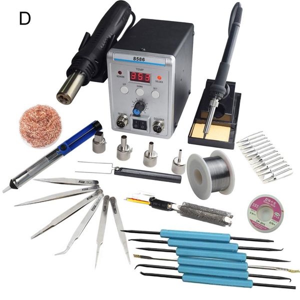 

lead-smd soldering station led digital solder iron air gun blowser erun8586