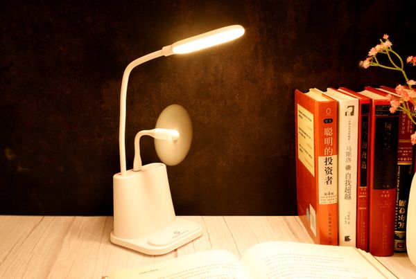 

led desk lamp touch switch dimming usb charging table light eye protection study bedroom reading lamps for mobile charge