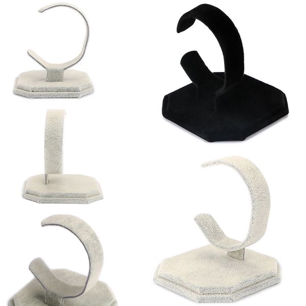 

1 шт бархат c тип дизайн ювелирных изделий браслет браслет часы дисплей стойки стенд держатель 2019 новый черный / белый, Pink;blue