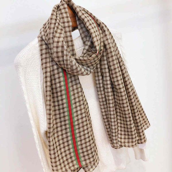 

new designer size:190cm -135cm cotton material plaid long scarves pashmina scarf for women, Blue;gray