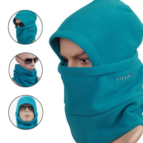 

2019 popular men women balaclava fleece hood thick ski face mask hat winter warmer windproof cycling neck hat head scarf thermal, Black;white