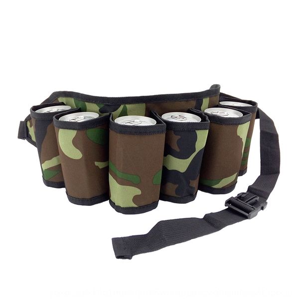 

6-pack belt mountaineering beer running running bag outdoor mountaineering beer belt carry-on beverage party small waist bag, Black;brown