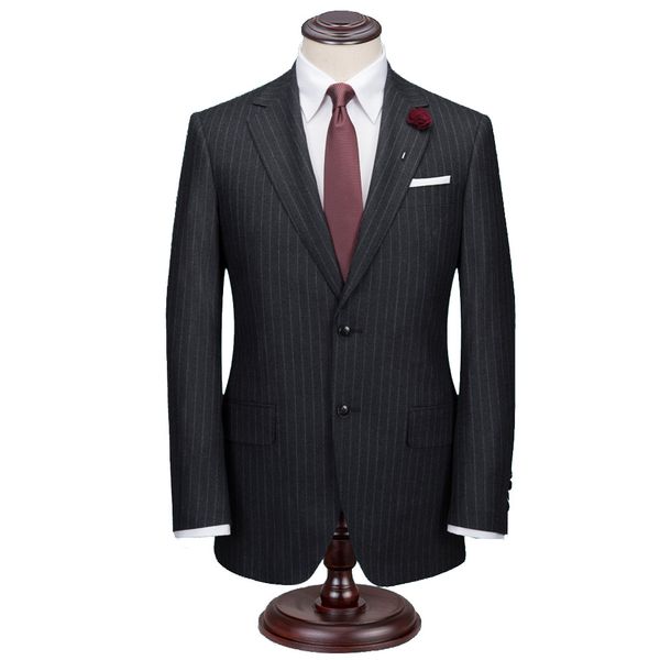 Acheter Costume à Rayures à La Craie Pour Homme Gris Clair Fait Sur Mesure Costume Rayé Pour Homme Gris Nuit Costume Rayé Simple De 3339 Du Macloth
