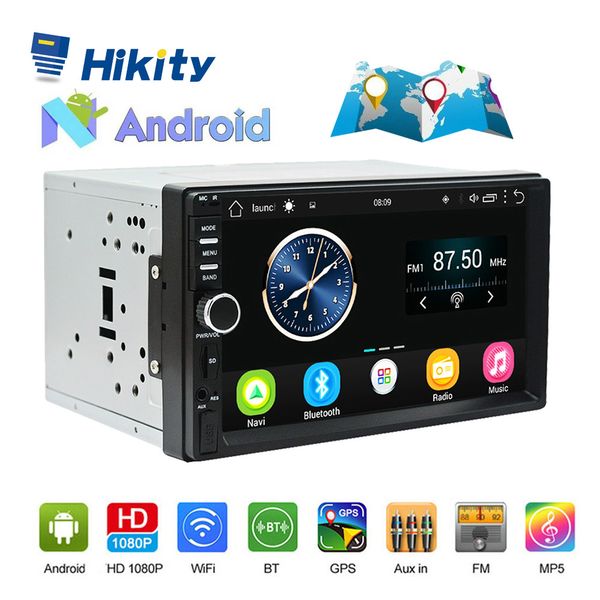 

hikity 7 '' android car radio stereo навигации gps 2 din касания usb car multimedia player аудиоплеер поддержка камеры заднего вида