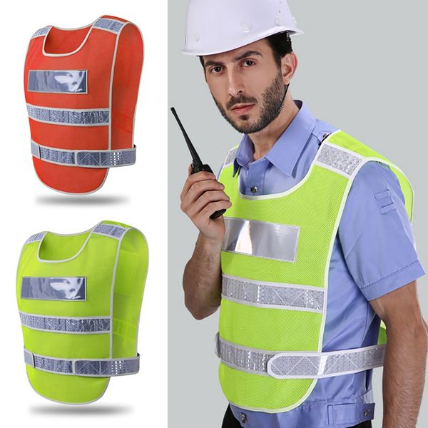 

cycling outdoor night riding running reflective vest clothing polyester reflective pvc lattice traffic night safety visibility, Black