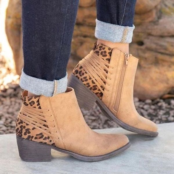 

ankle boots for women chunky boots high heel autumn winter pointed toe booties woman fashion zipper suede 2019, Black