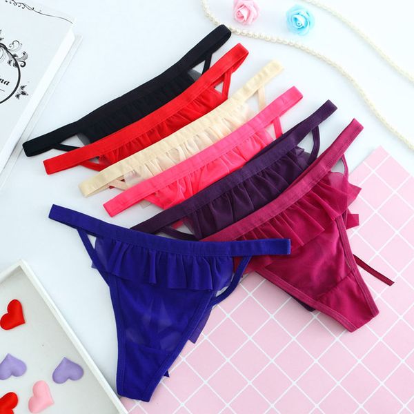 

la maxpa 3pcs women low waist buttocks bandage elastic strap g-strings thongs ultra-thin seamless panties underwear briefs k559, Black;pink