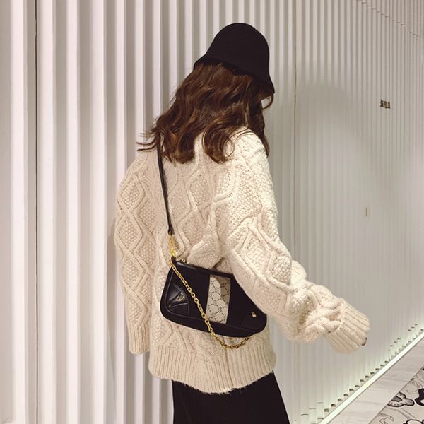 

retro crossbody bags fashion designer ladies hand bag high-quality genuine leather bag woman elegant shoulder brand cc